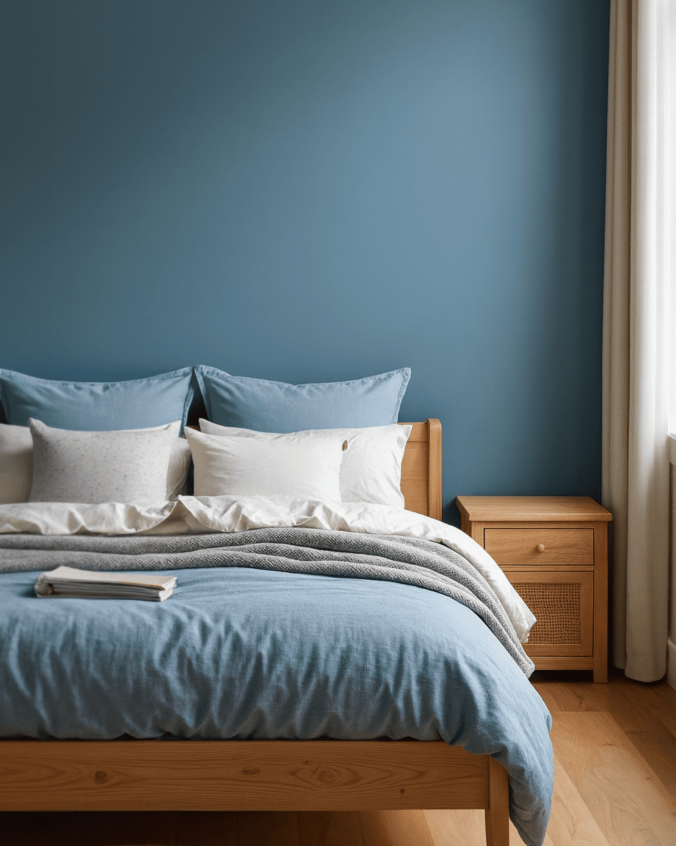 Well-painted bedroom